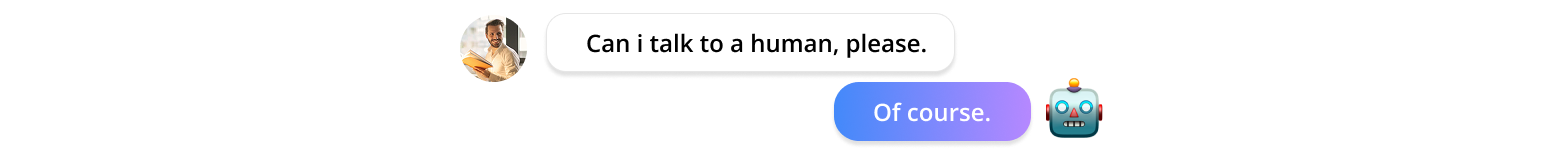 AI Chatbot - Designed for easy escelation and handover