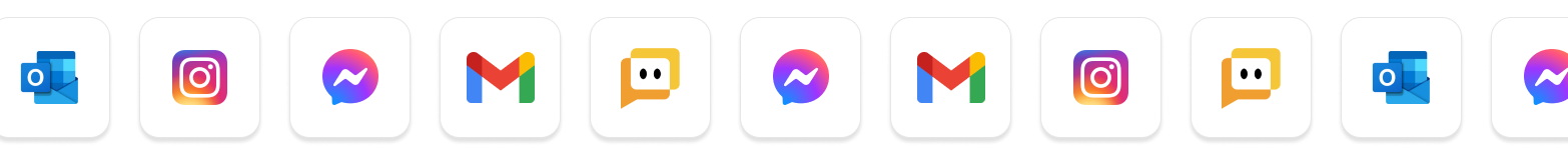 Everything in one place - E-mail, Live chat, Social media, phone, etc...