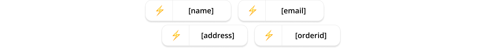 Quick replies - Use merge fields to personalise